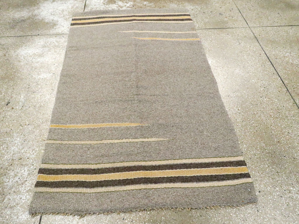 Vintage European Flatweave Kilim Throw Rug, No.14949 - Gsblank
