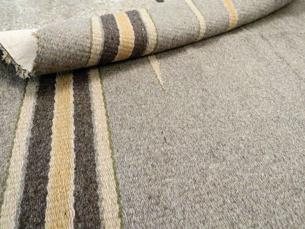 Vintage European Flatweave Kilim Throw Rug, No.14949 - Gsblank