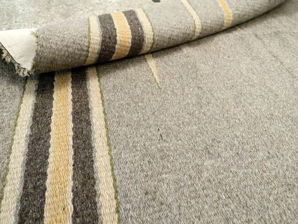 Vintage European Flatweave Kilim Throw Rug, No.14949 - Gsblank