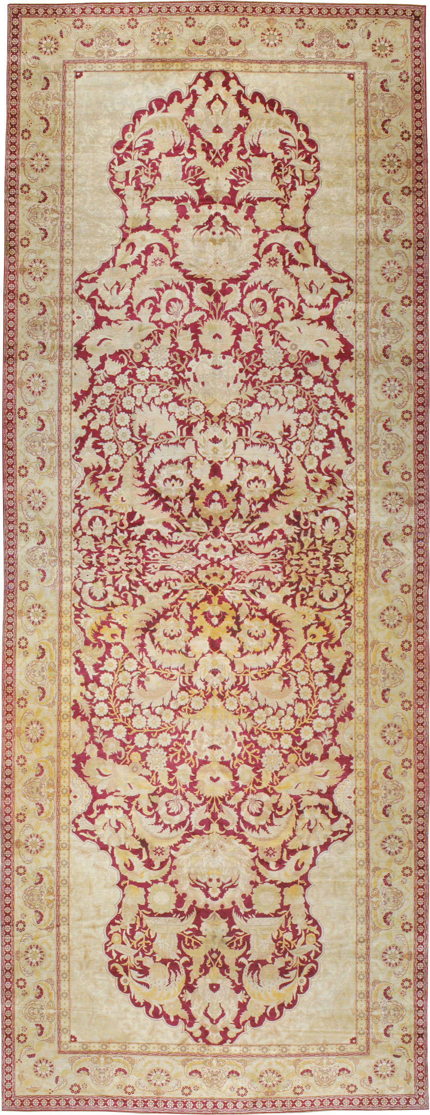 Antique Indian Agra Carpet, No.15046 - Gsblank