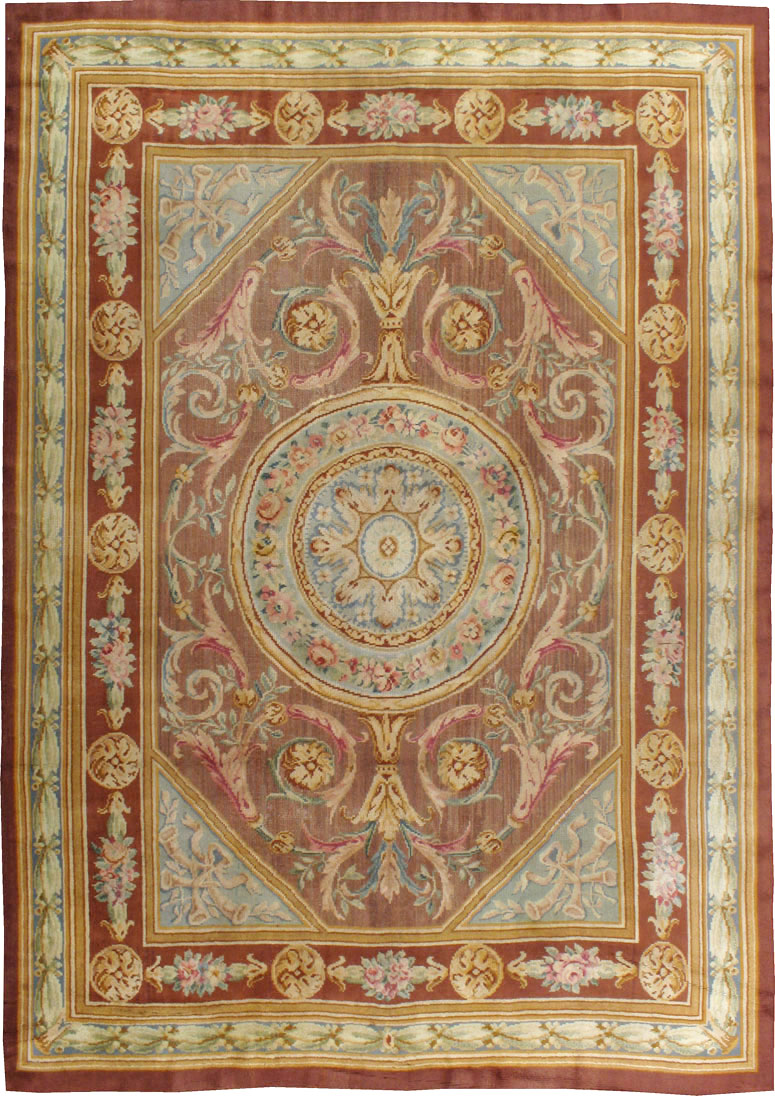 Antique French Savonnerie Carpet, No.15064 - Gsblank