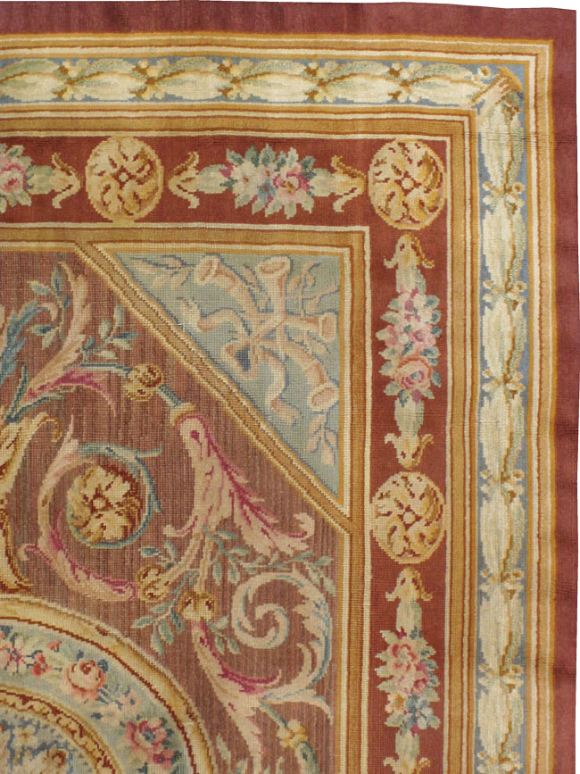 Antique French Savonnerie Carpet, No.15064 - Gsblank