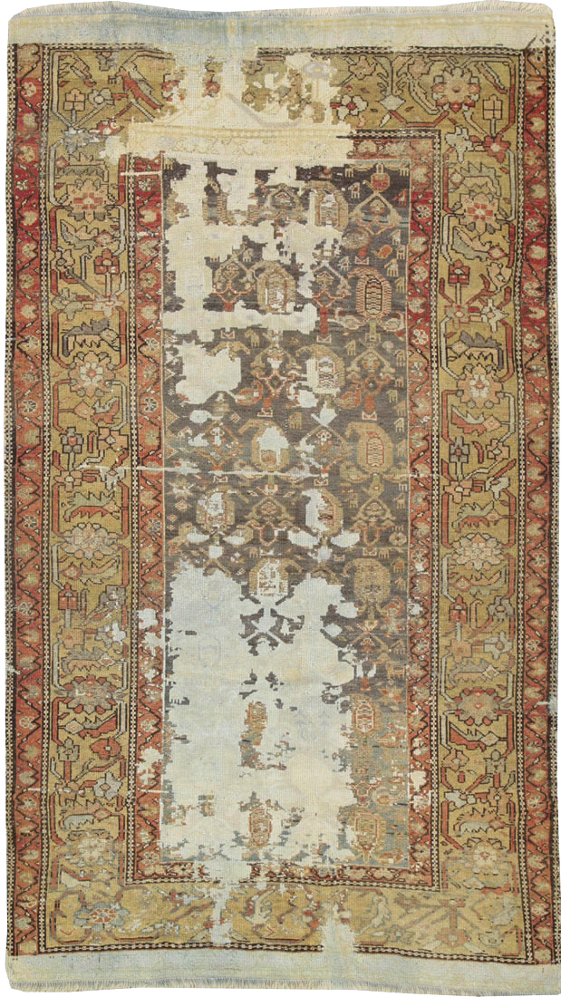 Antique Persian Distressed Kurdish Rug, No.15107 - Gsblank