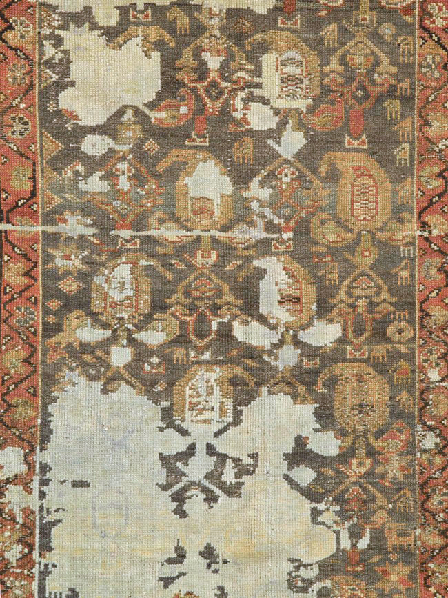 Antique Persian Distressed Kurdish Rug, No.15107 - Gsblank