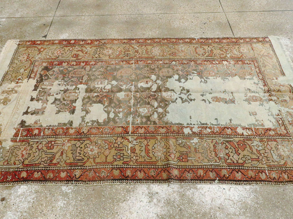 Antique Persian Distressed Kurdish Rug, No.15107 - Gsblank