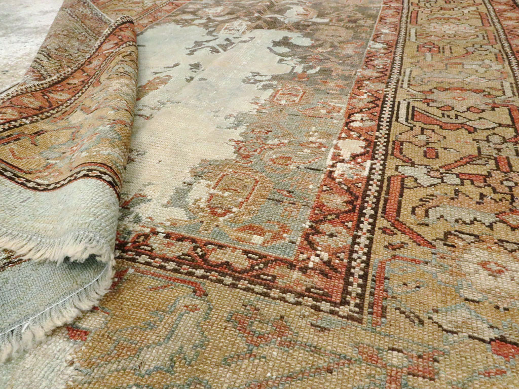 Antique Persian Distressed Kurdish Rug, No.15107 - Gsblank