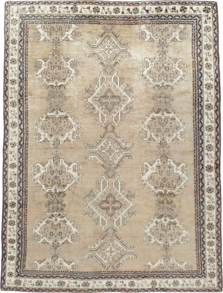 Antique Turkish Oushak Square Accent Carpet, No.15174 - Gsblank