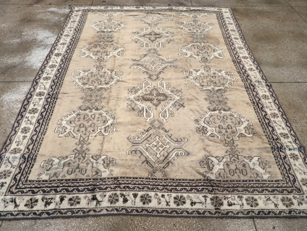Antique Turkish Oushak Square Accent Carpet, No.15174 - Gsblank