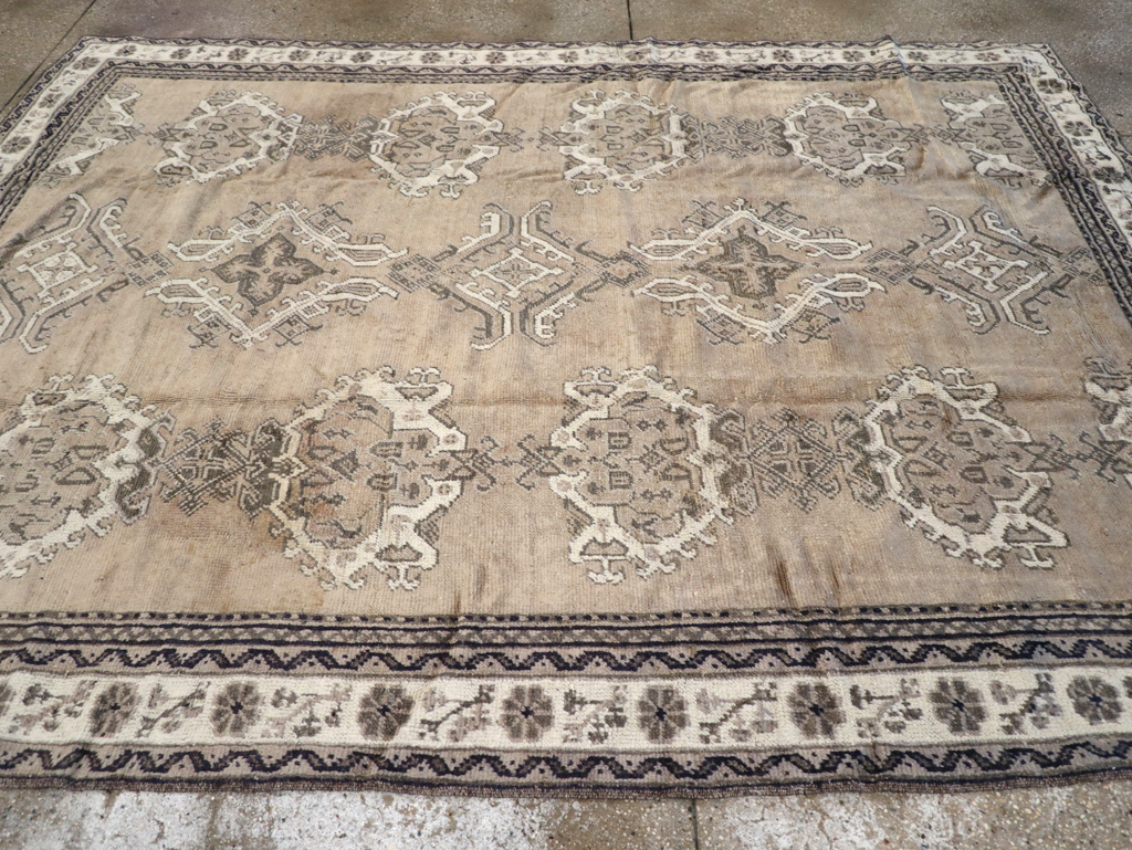 Antique Turkish Oushak Square Accent Carpet, No.15174 - Gsblank