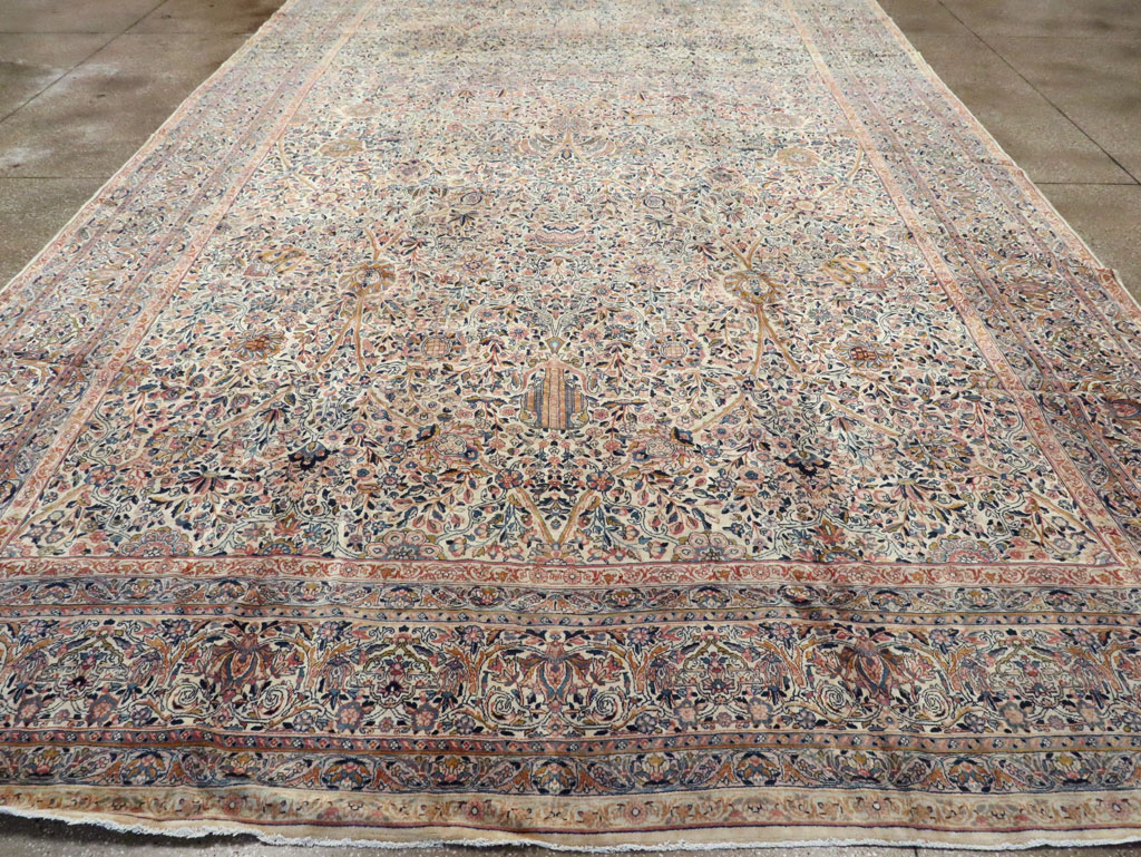 Antique Persian Lavar Kerman Carpet, No.15268 - Gsblank