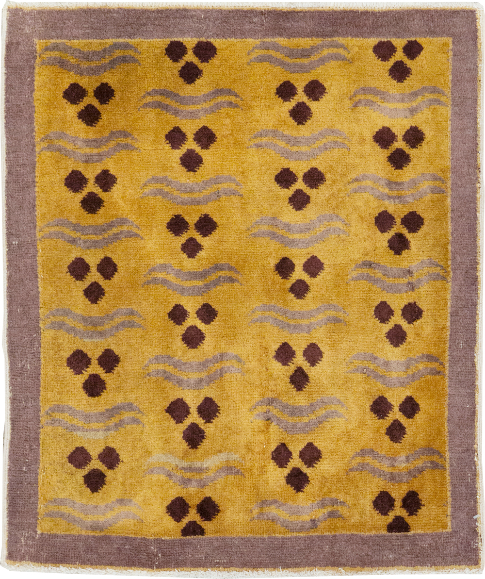 Vintage Anatolian Deco Rug, No.15302 - Gsblank