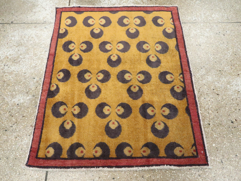 Vintage Turkish Anatolian Deco Rug, No.15311 - Gsblank