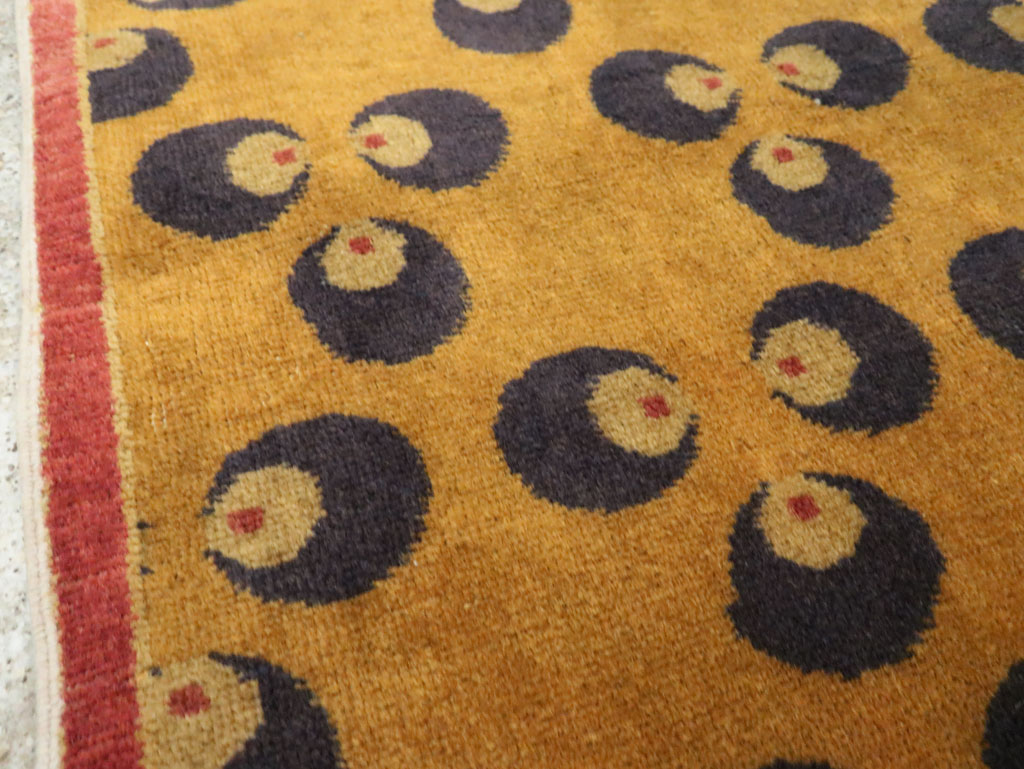 Vintage Turkish Art Deco Throw Rug, No.15315 - Gsblank