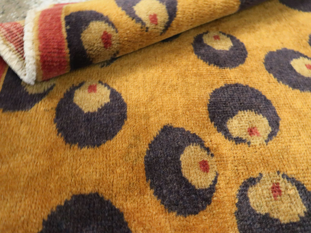 Vintage Turkish Art Deco Throw Rug, No.15315 - Gsblank