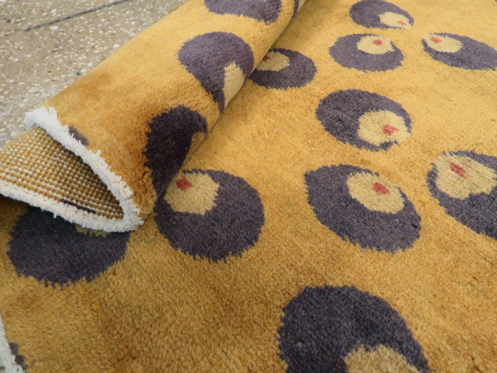 Vintage Turkish Art Deco Throw Rug, No.15315 - Gsblank