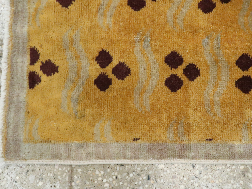 Vintage Turkish Art Deco Throw Rug, No.15326 - Gsblank