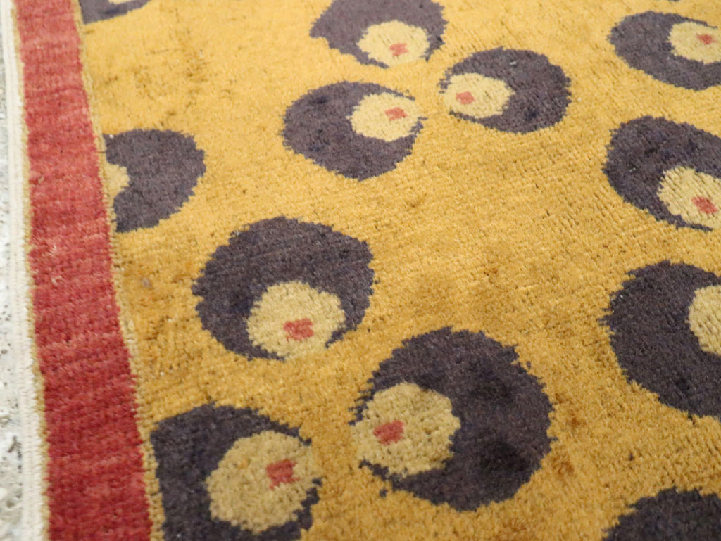 Vintage Turkish Art Deco Throw Rug, No.15331 - Gsblank