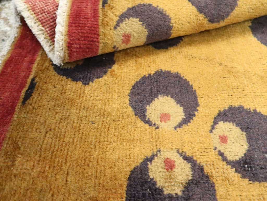 Vintage Turkish Art Deco Throw Rug, No.15331 - Gsblank