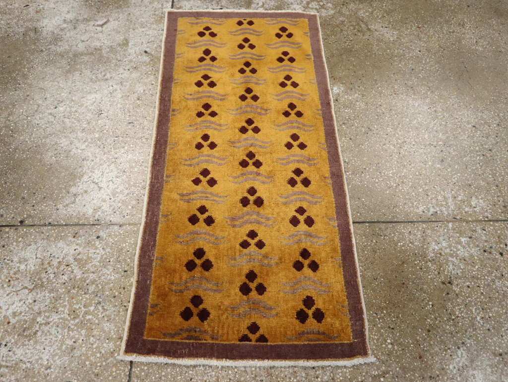 Vintage Turkish Anatolian Deco Rug, No.15332 - Gsblank