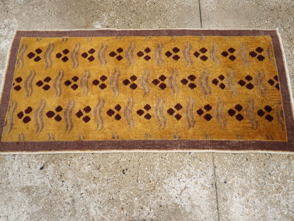 Vintage Turkish Anatolian Deco Rug, No.15332 - Gsblank