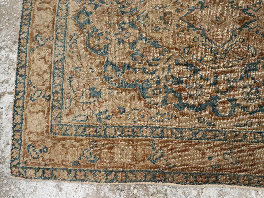 Antique Persian Mashad Throw Rug, No.15334 - Gsblank