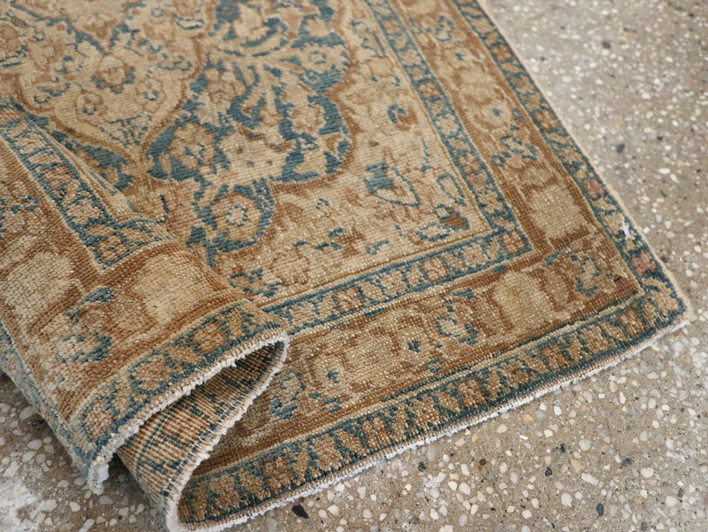 Antique Persian Mashad Throw Rug, No.15334 - Gsblank