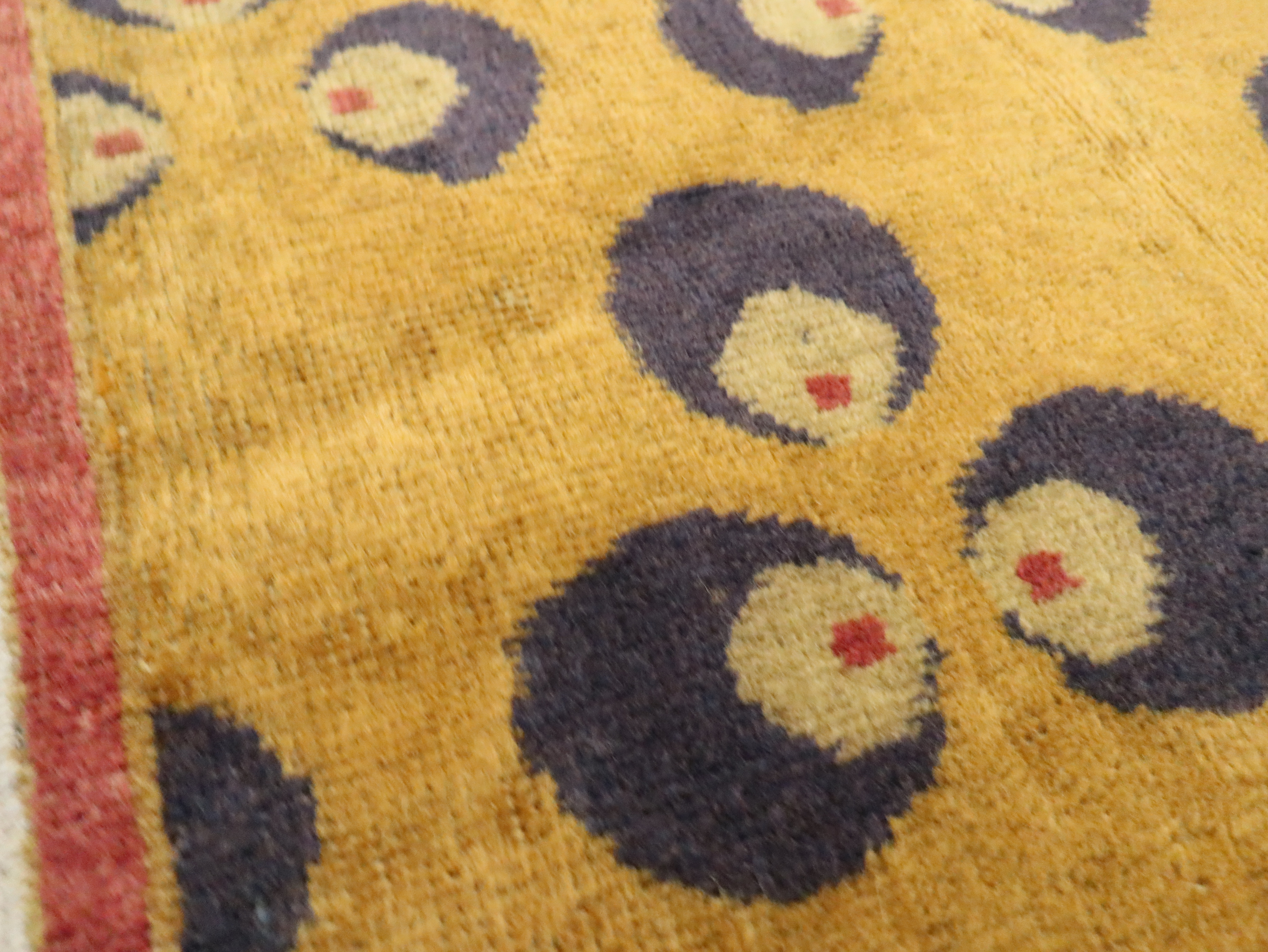 Vintage Turkish Art Deco Throw Rug, No.15343 - Gsblank