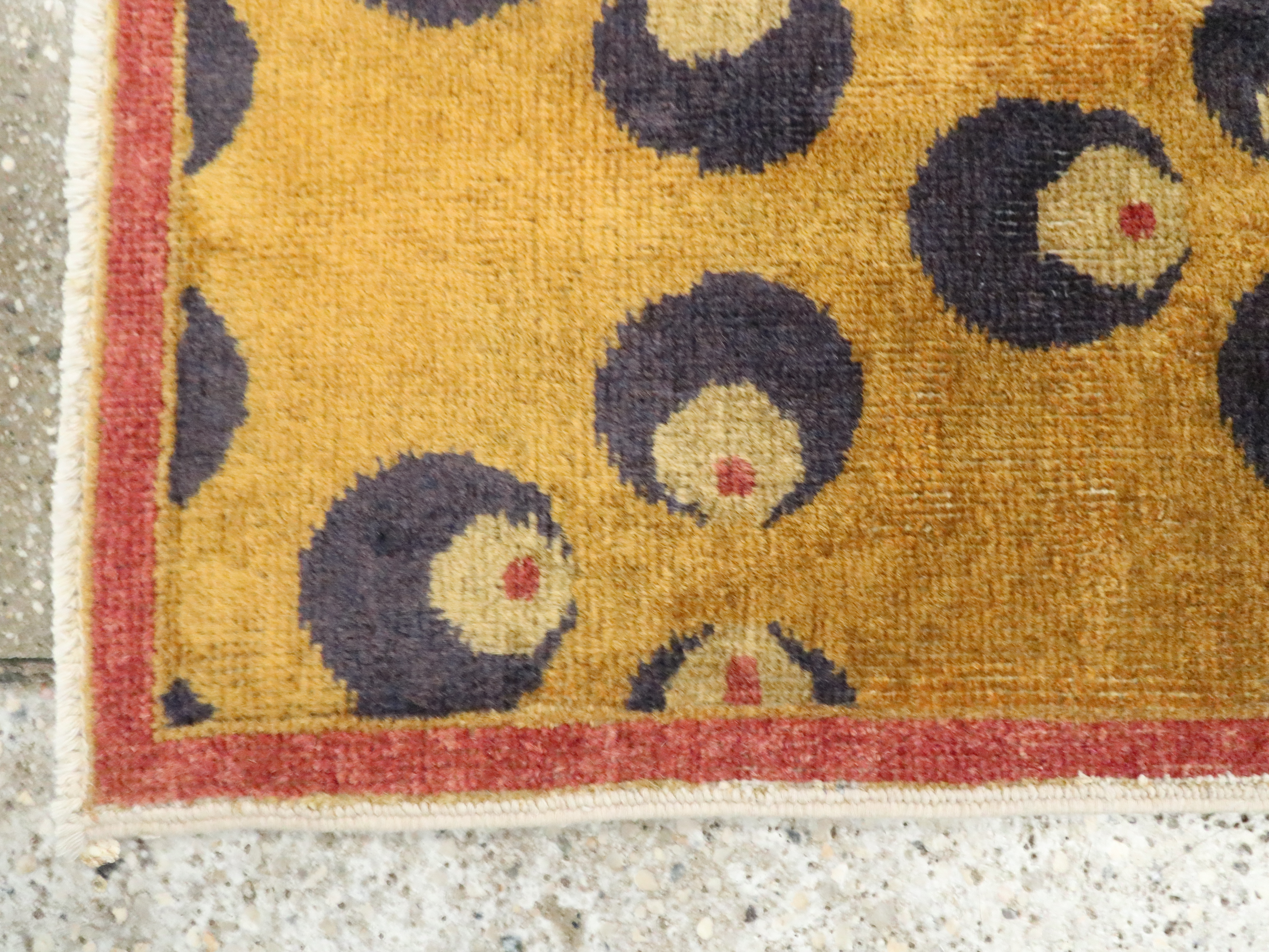 Vintage Turkish Art Deco Throw Rug, No.15343 - Gsblank