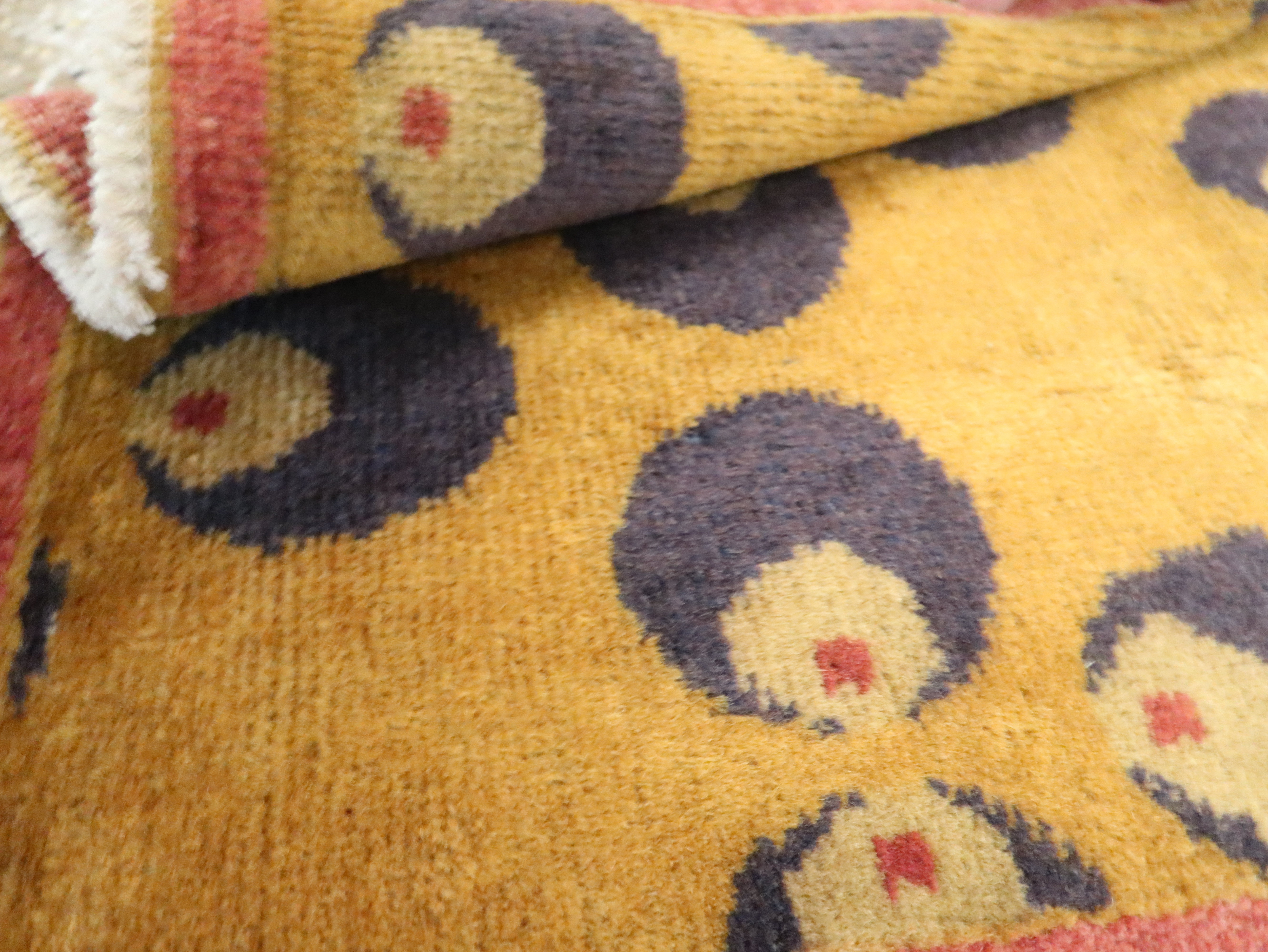 Vintage Turkish Art Deco Throw Rug, No.15343 - Gsblank