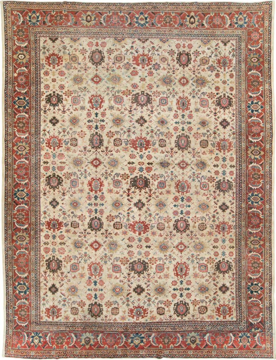 Antique Persian Mahal Room Size Carpet, No.15375 - Gsblank