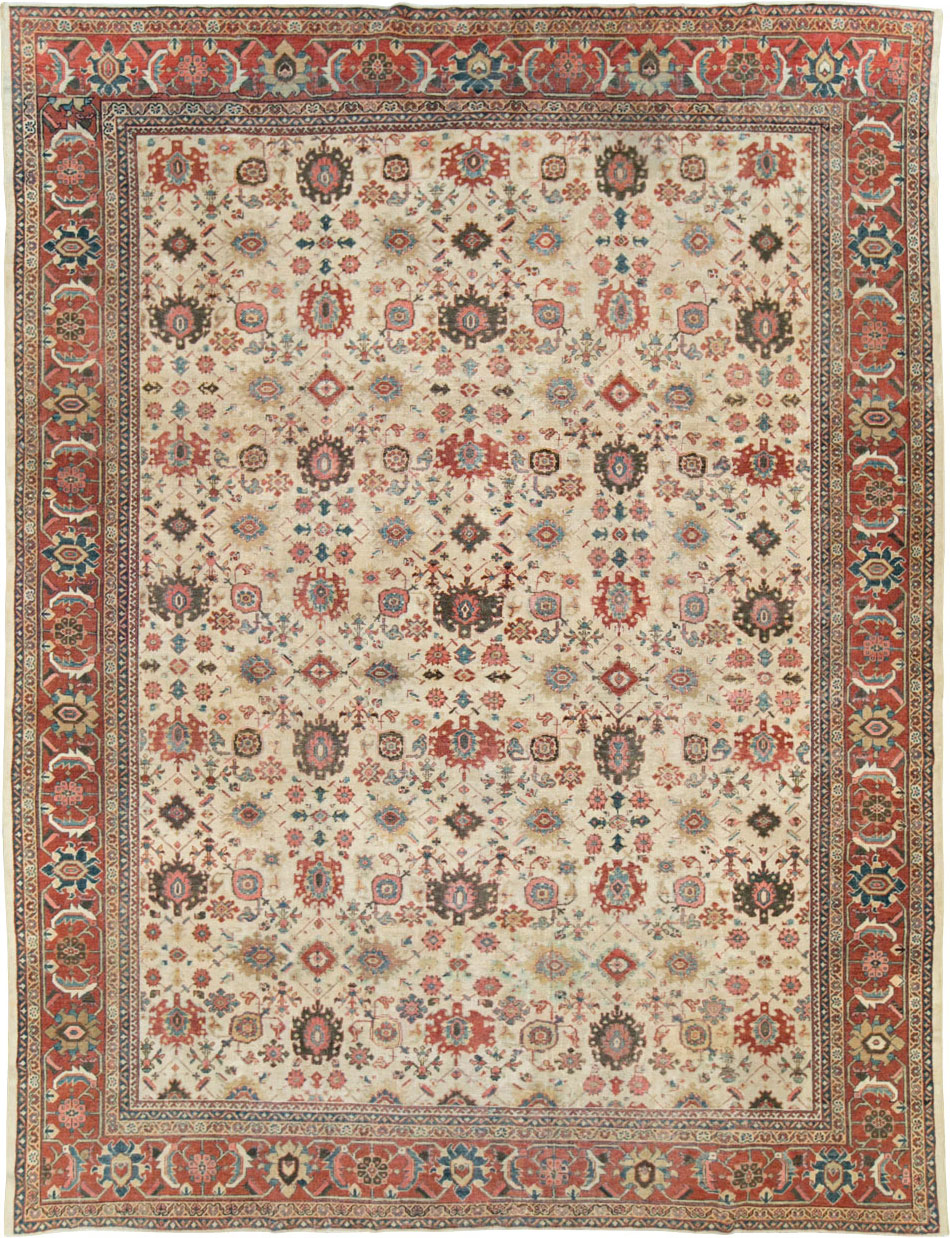 Antique Persian Mahal Room Size Carpet, No.15375 - Gsblank