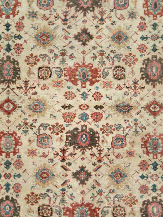 Antique Persian Mahal Room Size Carpet, No.15375 - Gsblank