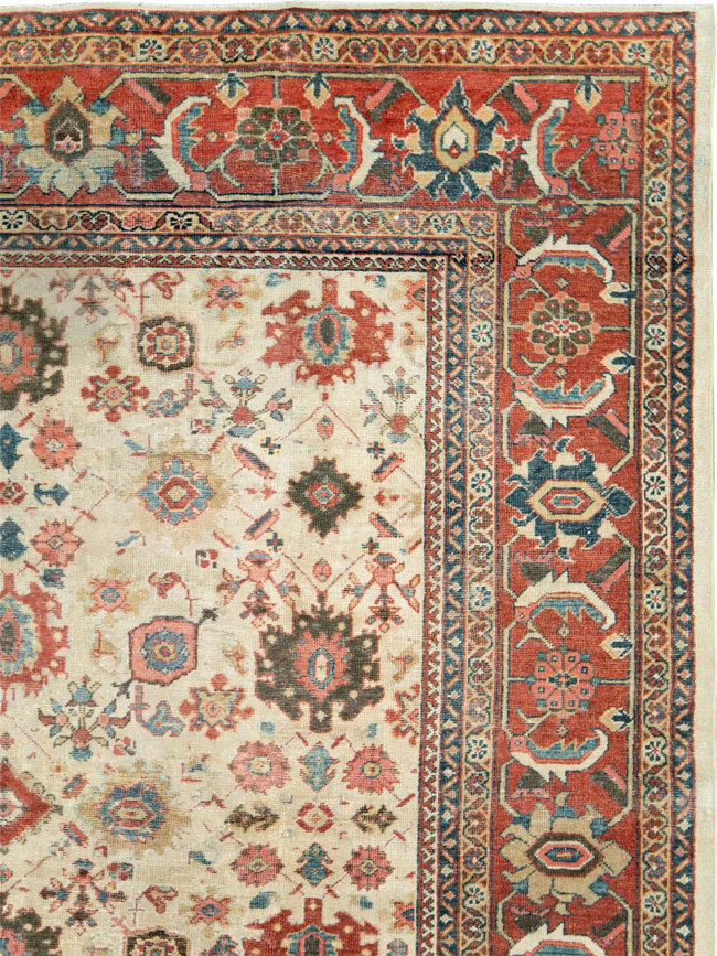 Antique Persian Mahal Room Size Carpet, No.15375 - Gsblank