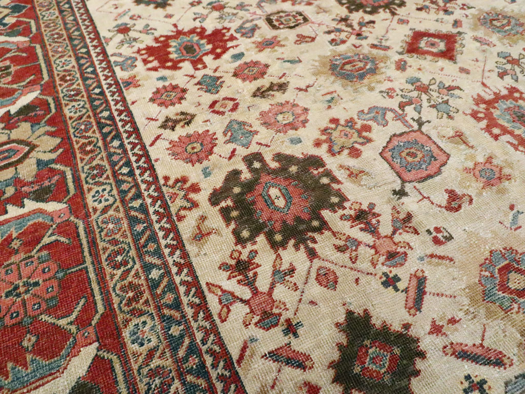 Antique Persian Mahal Room Size Carpet, No.15375 - Gsblank