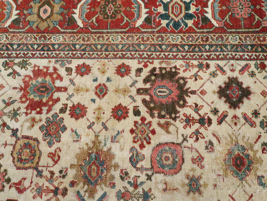 Antique Persian Mahal Room Size Carpet, No.15375 - Gsblank