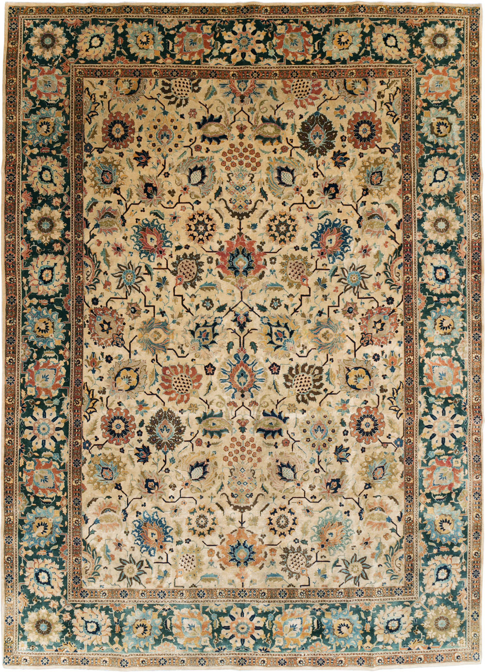 Vintage Persian Tabriz Carpet, No.15379 - Gsblank