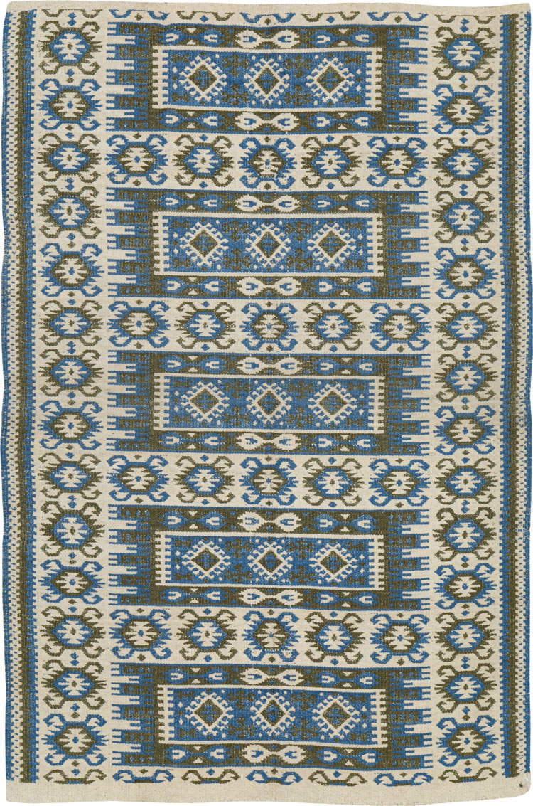 Vintage Swedish Flatweave Kilim Rug, No.15507 - Gsblank