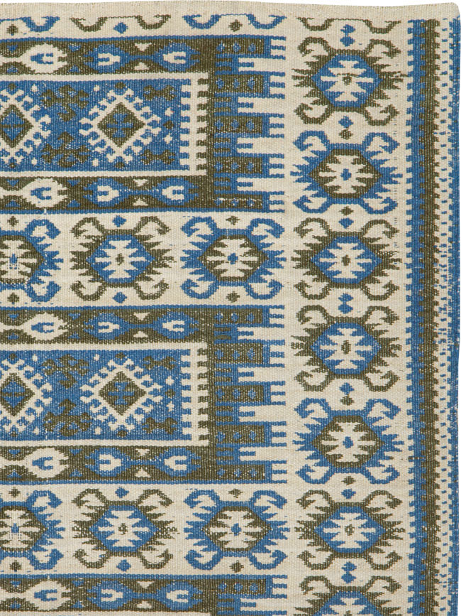 Vintage Swedish Flatweave Kilim Rug, No.15507 - Gsblank