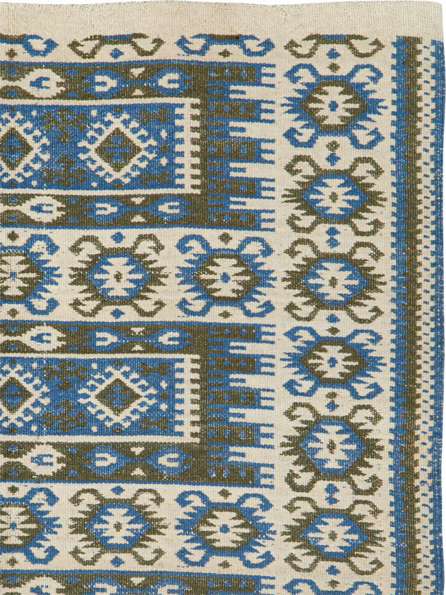 Vintage Swedish Flatweave Kilim Rug, No.15507 - Gsblank