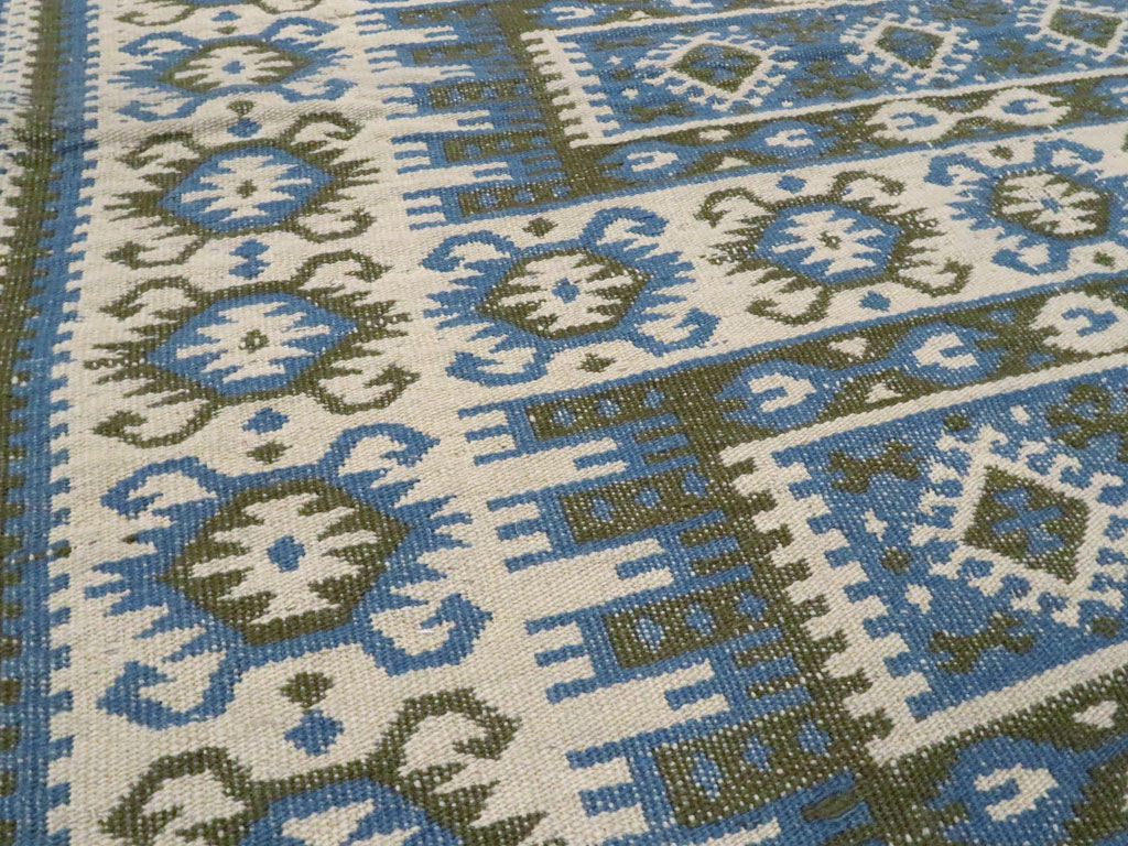 Vintage Swedish Flatweave Kilim Rug, No.15507 - Gsblank