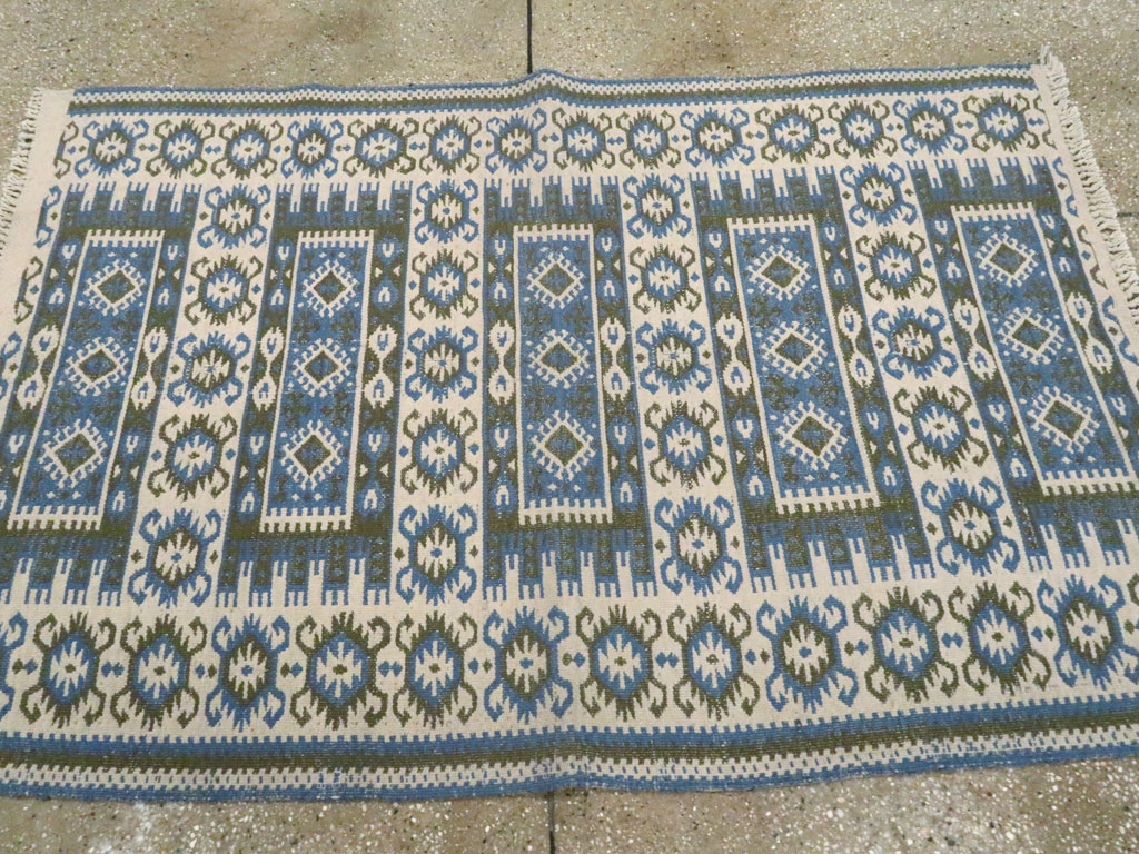 Vintage Swedish Flatweave Kilim Rug, No.15507 - Gsblank