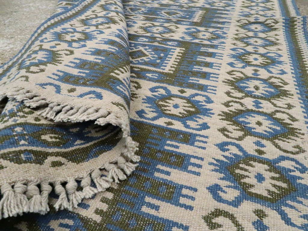 Vintage Swedish Flatweave Kilim Rug, No.15507 - Gsblank