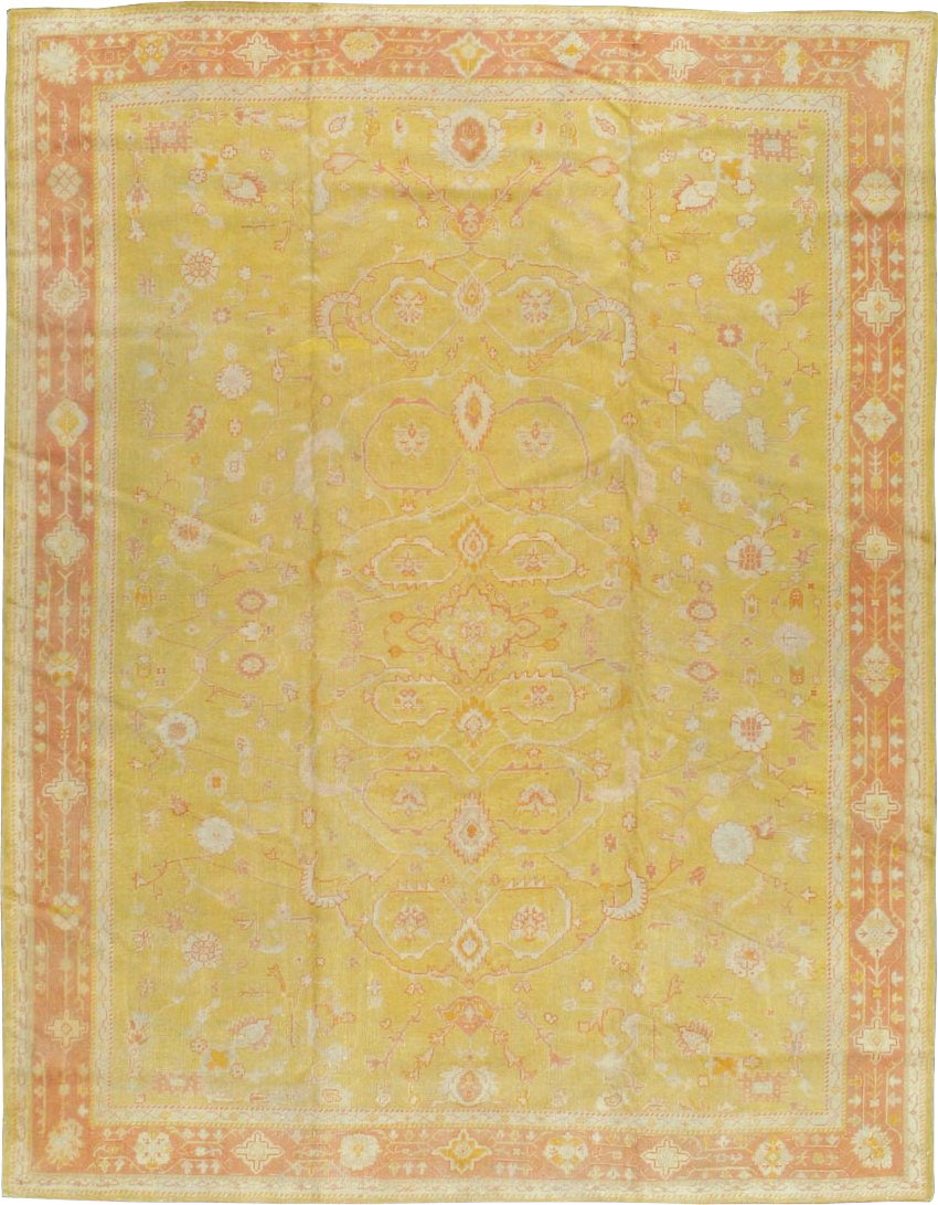 Antique Turkish Oushak Carpet, No.15526 - Gsblank