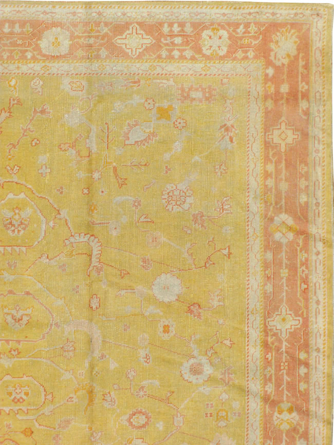 Antique Turkish Oushak Carpet, No.15526 - Gsblank