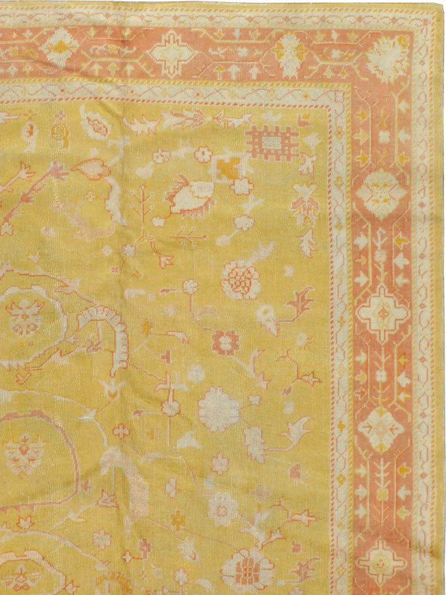 Antique Turkish Oushak Carpet, No.15526 - Gsblank