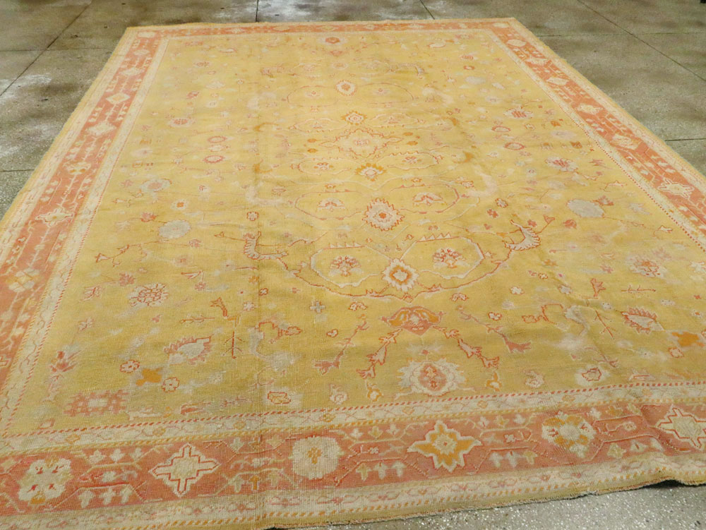 Antique Turkish Oushak Carpet, No.15526 - Gsblank