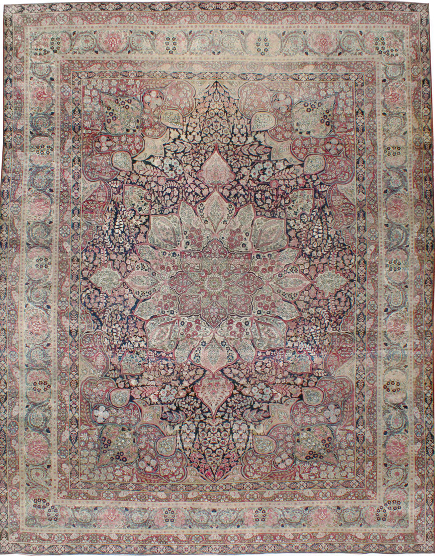 Antique Persian Lavar Kerman Carpet, No.15532 - Gsblank