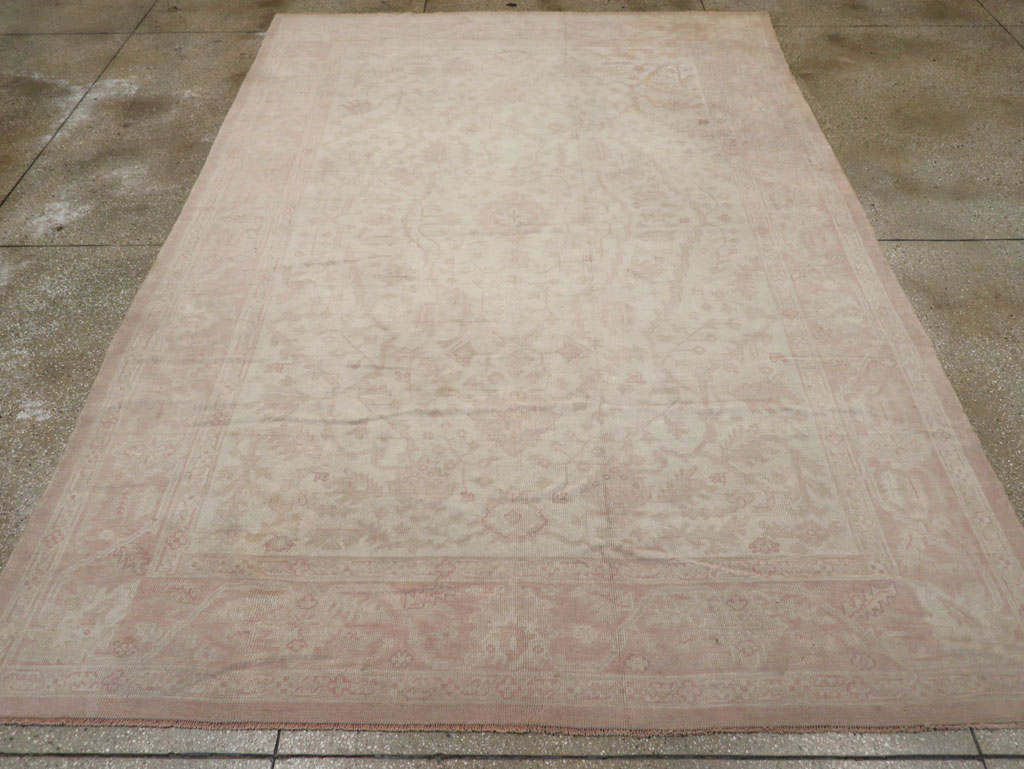 Vintage Turkish Oushak Room Size Carpet, No.15537 - Gsblank