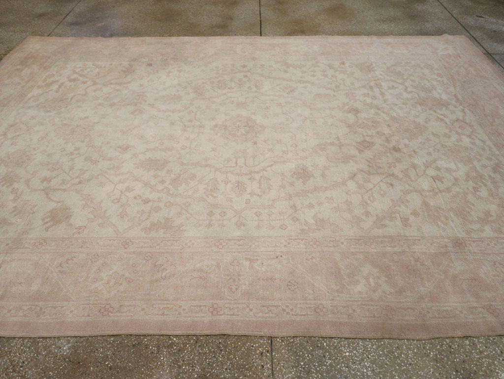Vintage Turkish Oushak Room Size Carpet, No.15537 - Gsblank