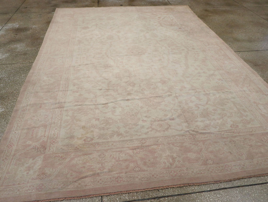 Vintage Turkish Oushak Room Size Carpet, No.15537 - Gsblank